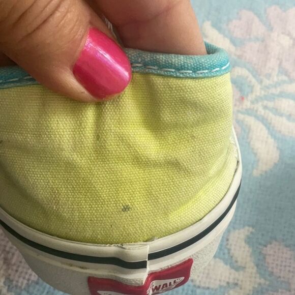 VANS Rainbow Cotton Slip On Sneakers Sz 7.5 - Picture 8 of 10